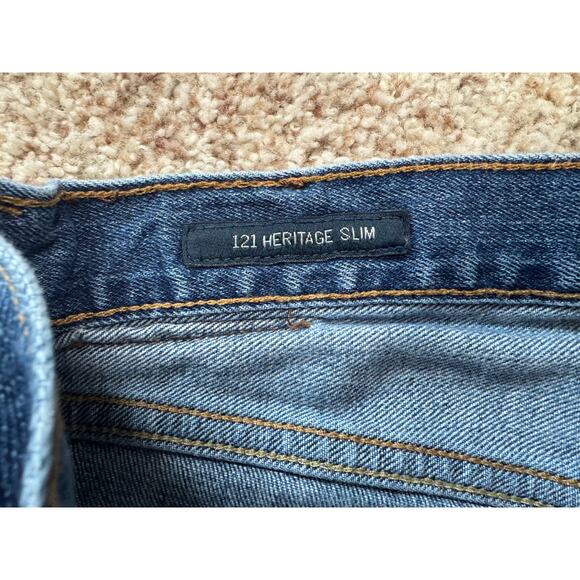 Lucky Brand Men's Blue Denim Jeans size 34 X 34; 121 Heritage Slim - Picture 11 of 11